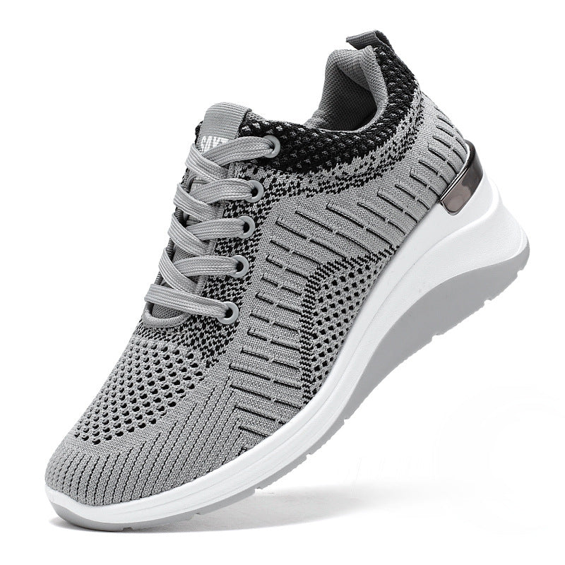 Damen Sportliche und atmungsaktive Knit Sneakers mit rutschfester Sohle EB