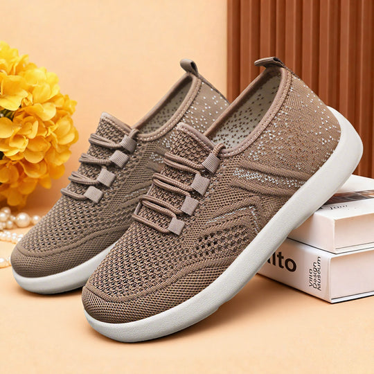 Damen Sportliche Strickschuhe mit atmungsaktiver Mesh-Oberfläche EB