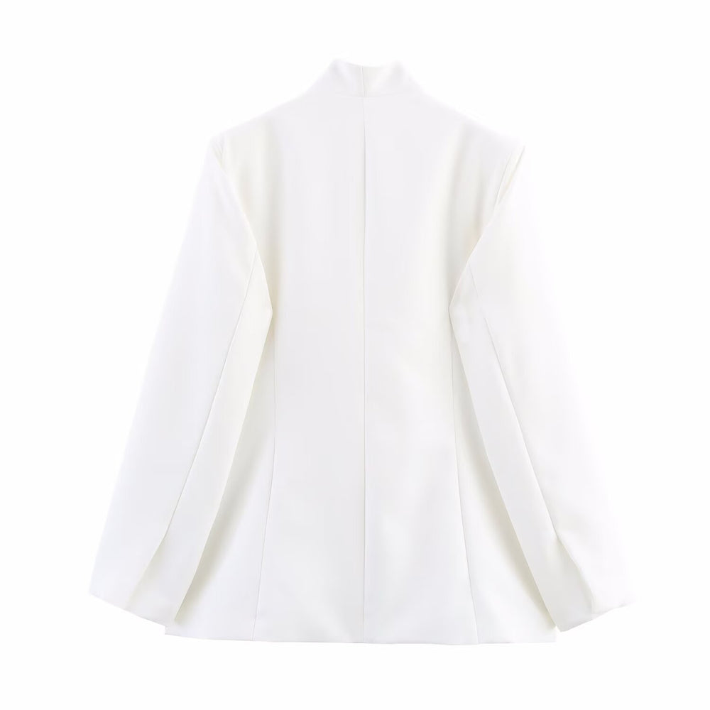 Damen elegante Blazerjacke mit asymmetrischem Schnitt EB