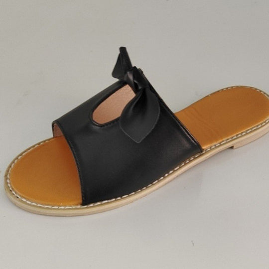 Damen Offene Mules mit dekorativem Schleifen-Detail EB