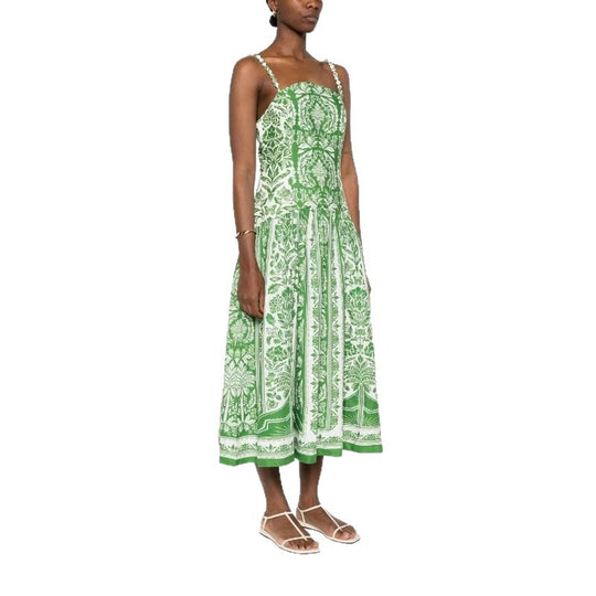 Damen Midi-Kleid mit floralem Print und Spaghetti-Trägern EB