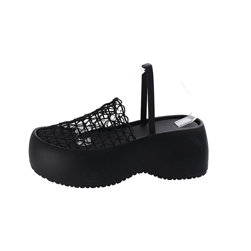 Damen Plattform-Sandalen mit innovativem Netzdesign und rutschfester Sohle EB