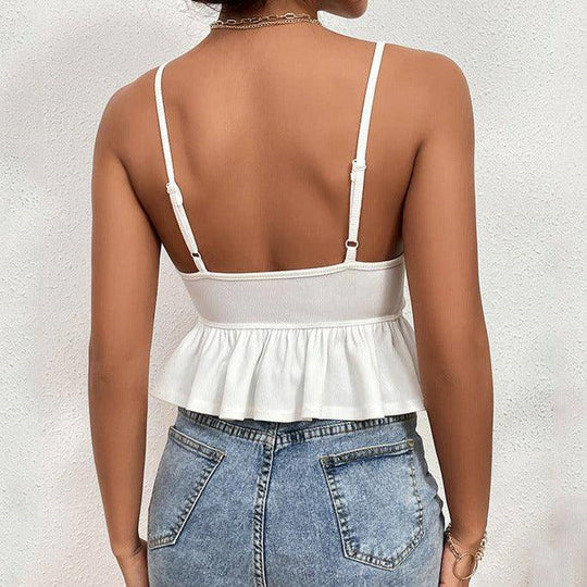 Damen Wickeloberteil mit schickem Rüschendesign EB