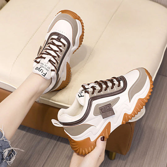 Damen Sportliche Chunky Sneakers mit rutschfester Profilsohle und herausragendem Dämpfung EB