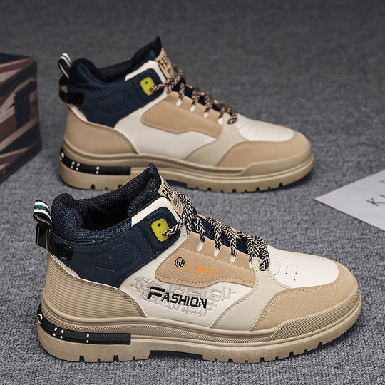 Damen modische High-Top Sneakers mit stylischem Design und rutschfester Sohle EB