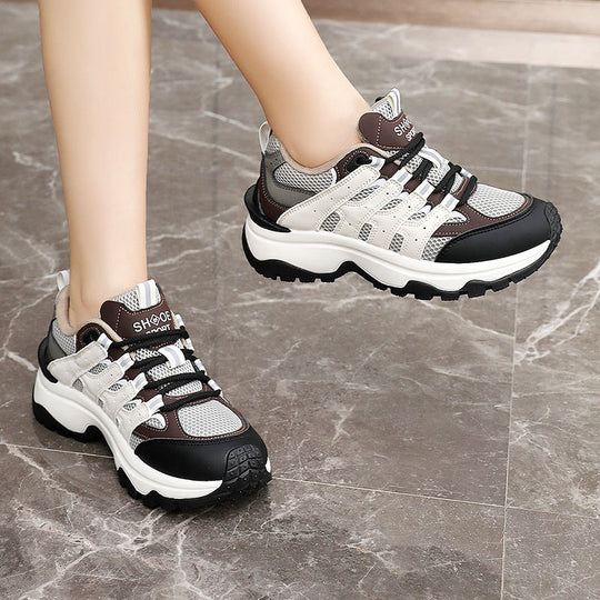 Damen Sportliche Schnürsneaker mit atmungsaktivem Obermaterial EB