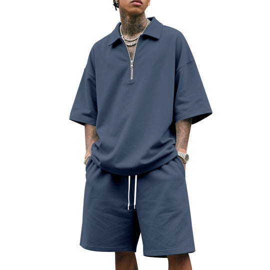 Herren lässiges Sport-Set mit kurzem Oberteil und praktischen Shorts EB