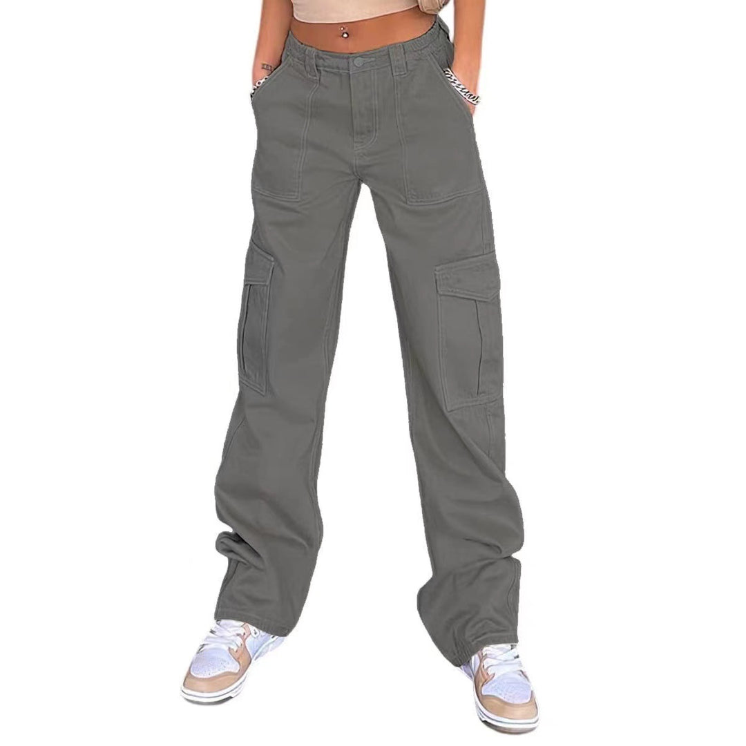 Damen Cargo-Hose mit praktischen Seitentaschen und weitem Schnitt EB