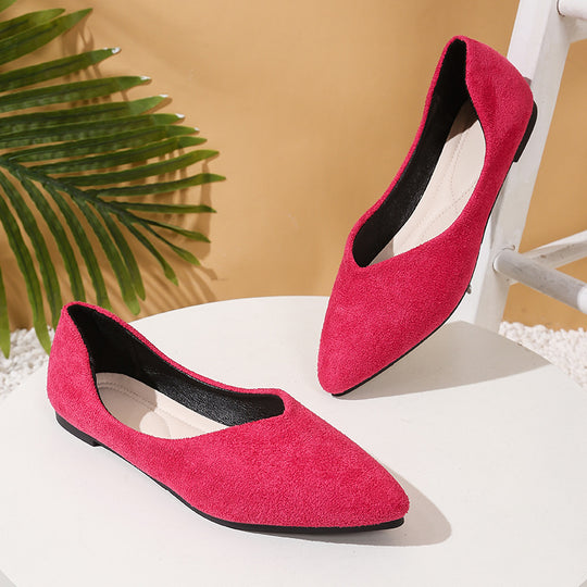 Damen elegante Ballerina-Schuhe mit spitzem Design und komfortabler Innensohle EB