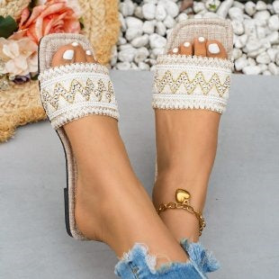 Damen Komfortable und stilvolle Sommer-Slipper EB