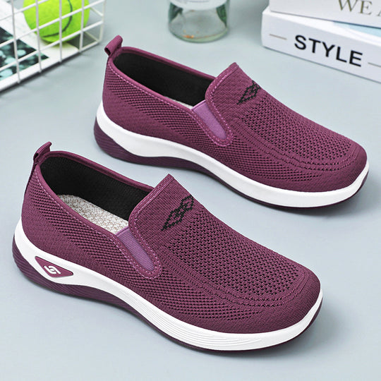 Damen Stretchige Slip-On Sportschuhe mit atmungsaktivem Obermaterial EB