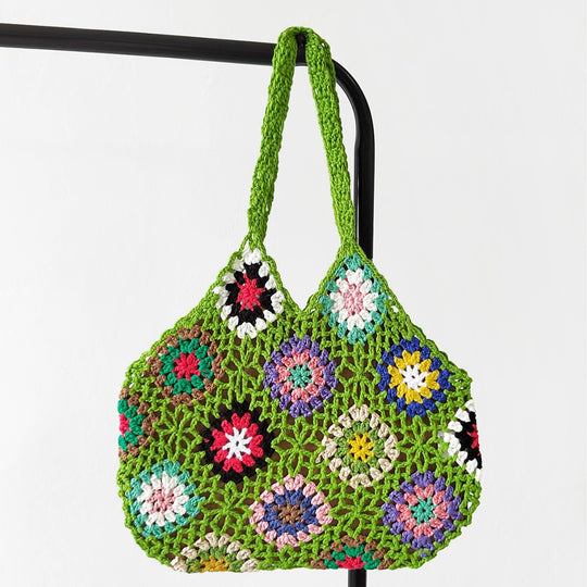Damen Handgefertigte Häkel-Shopper-Tasche EB