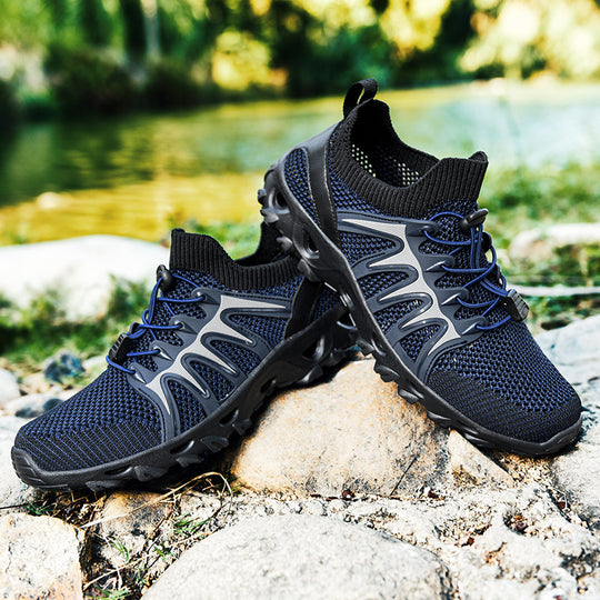 Damen Multifunktionale Freizeitsneaker mit atmungsaktivem Obermaterial und elastischer Schnürung EB