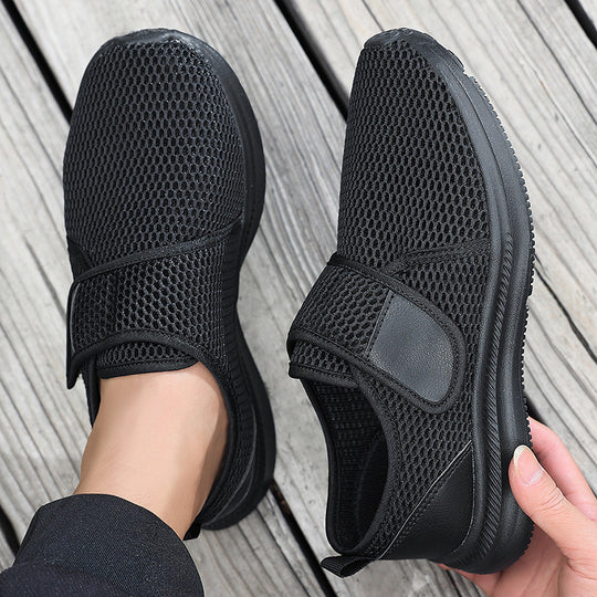 Damen Atmungsaktive Freizeit-Sneaker mit verstellbarem Klettverschluss EB