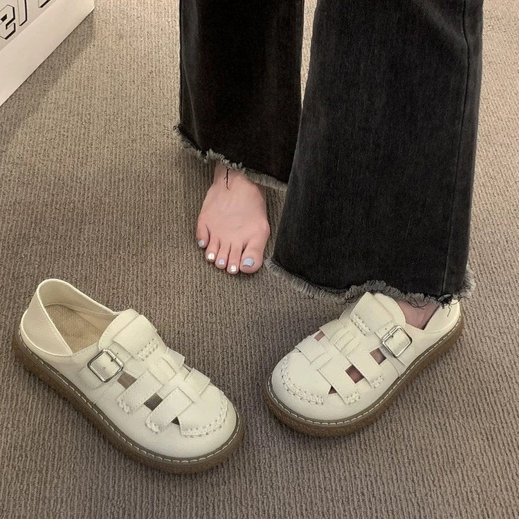 Damen Clogs mit modischem Riemenverschluss und rutschfester Sohle EB