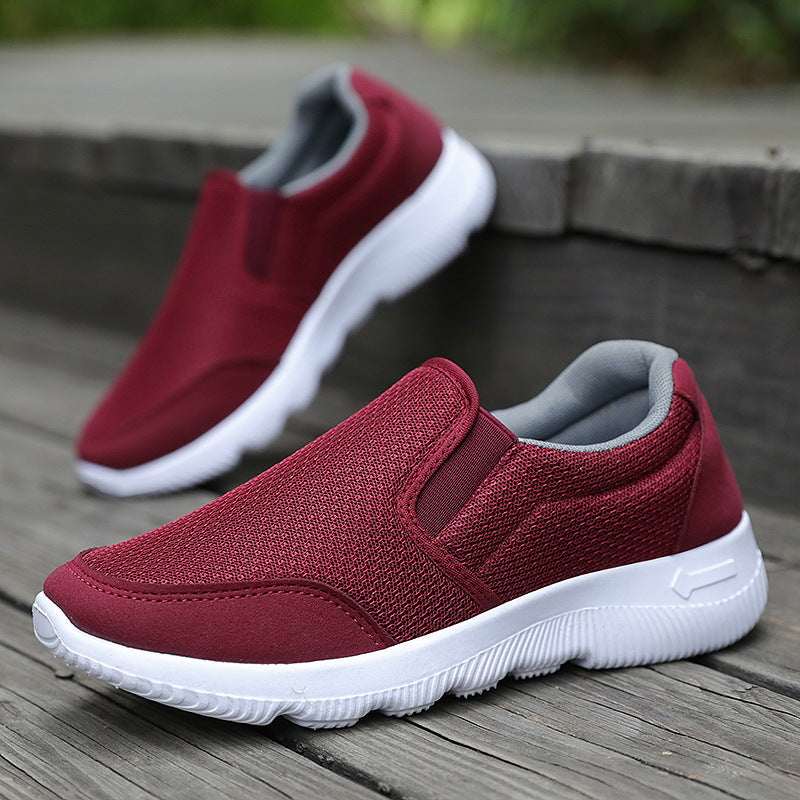 Damen Komfortable Slip-On Sneaker mit atmungsaktiver Mesh-Oberfläche EB