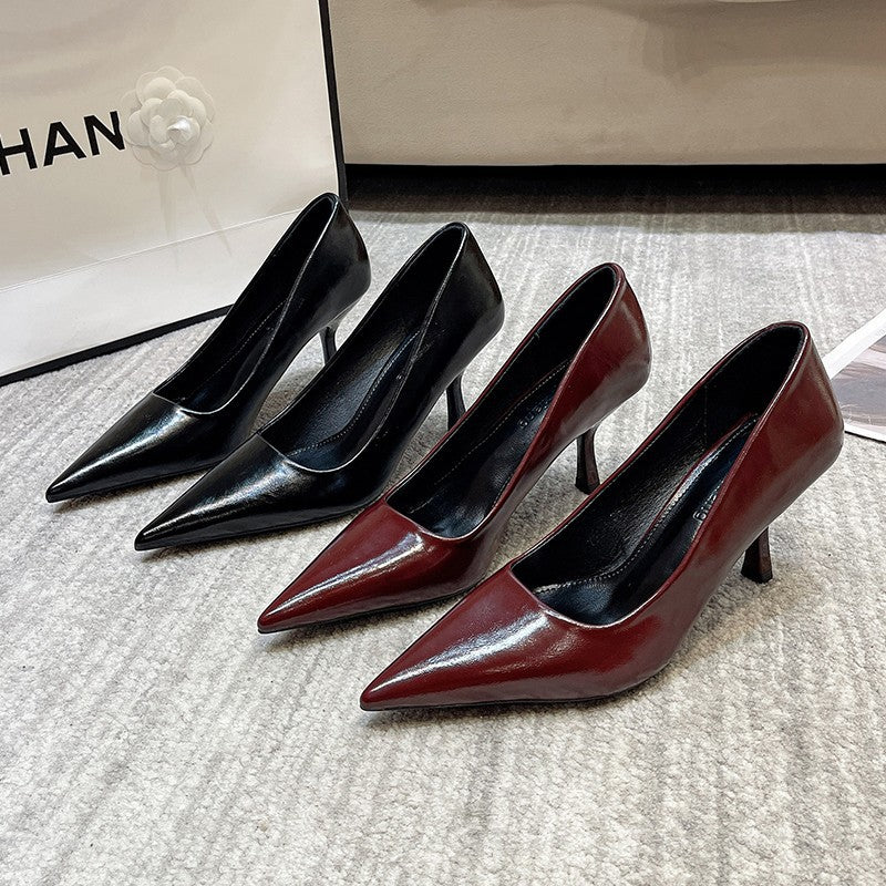 Damen Elegante spitze High Heels mit schmalem Absatz EB