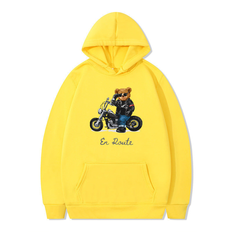 Damen Kapuzenpullover mit einzigartigem Bärenmotiv und lässiger Passform EB