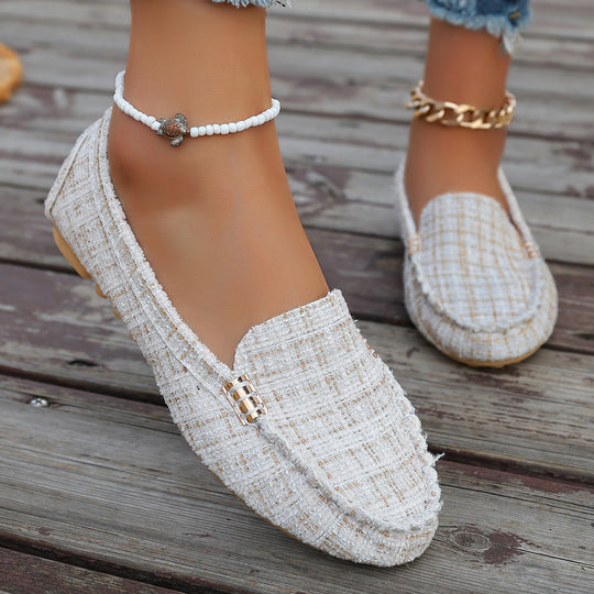 Damen elegante Mokassins mit funkelndem Design EB