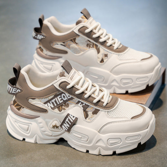 Damen Sportliche Chunky Sneakers mit einzigartigem Blumenmuster EB