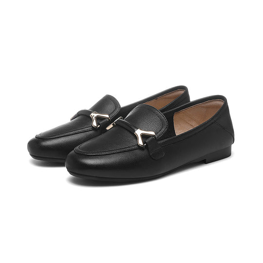 Damen Elegante Mokassins mit modischem Schnallen-Design EB