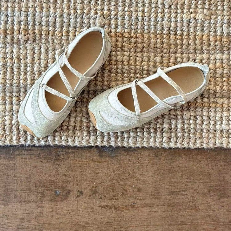 Damen Ballerinas mit flexibler Sohle und schickem Riemchendesign EB