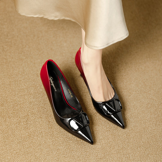 Damen modische und schicke Pumps mit stilvollem Dekor EB