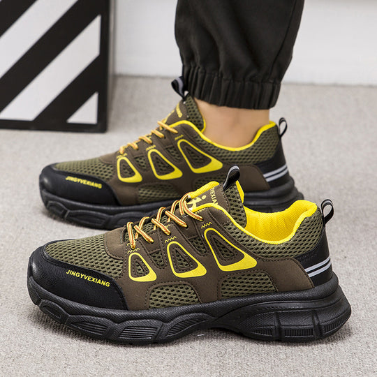 Damen Sportliche Atmungsaktive Sneakers mit rutschfester Sohle und elastischen Elementen EB