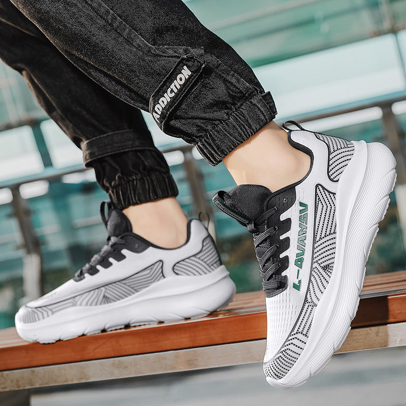 Damen Sportliche Lauf-Sneaker mit atmungsaktiver Mesh-Oberfläche und gepolsterter Sohle EB