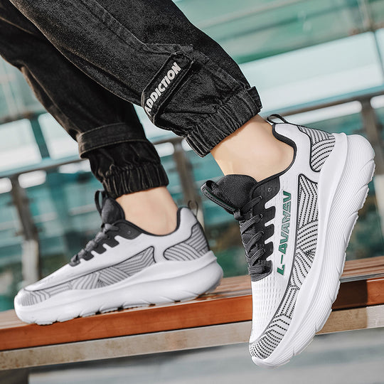 Damen Sportliche Lauf-Sneaker mit atmungsaktiver Mesh-Oberfläche und gepolsterter Sohle EB