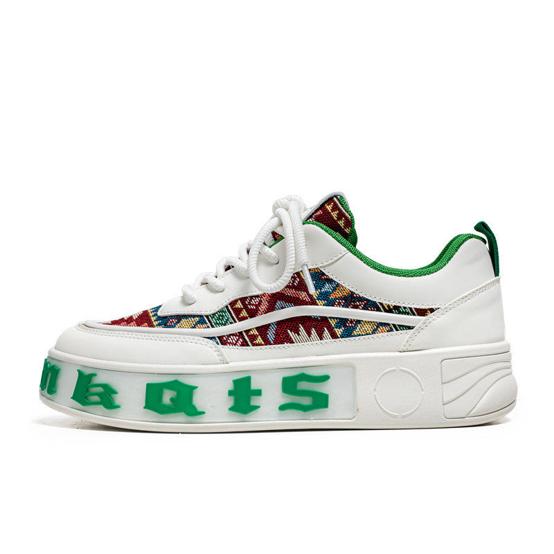 Damen Freizeit-Sneaker mit modischem Design und hohem Plateau EB
