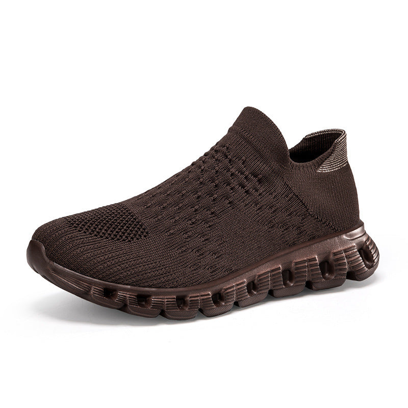 Damen Slip-On Laufschuhe mit atmungsaktivem Obermaterial und flexibler Sohle EB