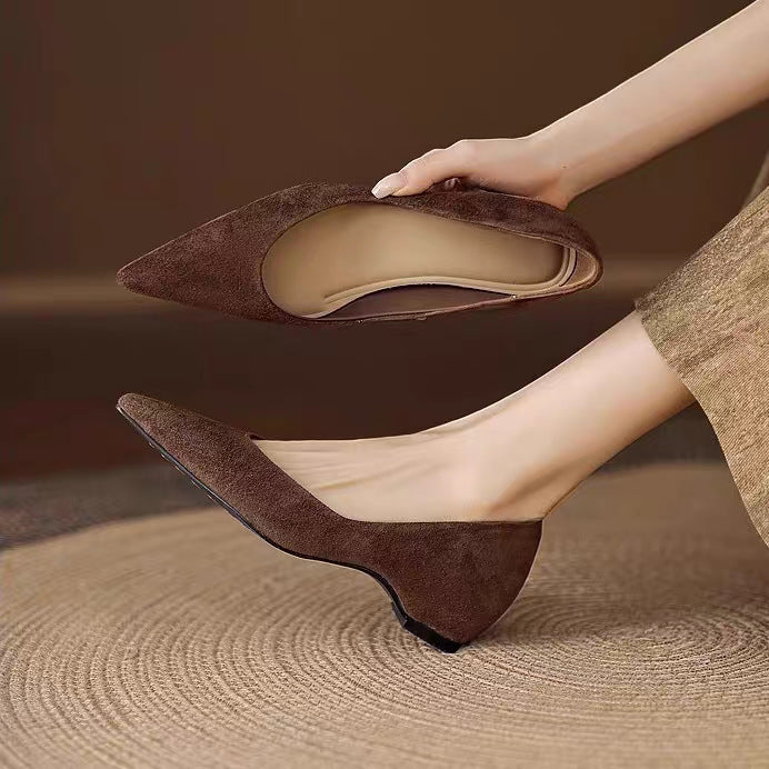 Damen elegante Pumps mit verstecktem Keilabsatz und komfortablem Innenfutter EB