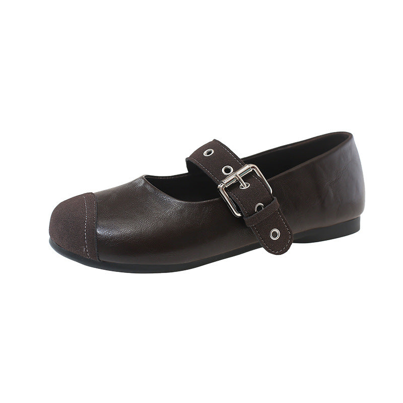Damen Ballerinas mit verstellbarem Riemen und komfortabler Fußbettgestaltung EB