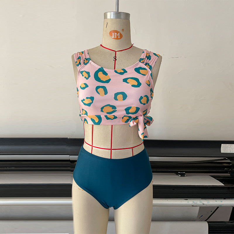 Damen Zweiteiliges Bikini-Set mit modischem Design und verstellbaren Trägern EB