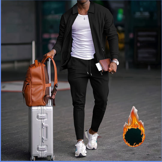 Herren modische Reisedaunenjacke mit funktionalen Taschen und elastischem Bund EB