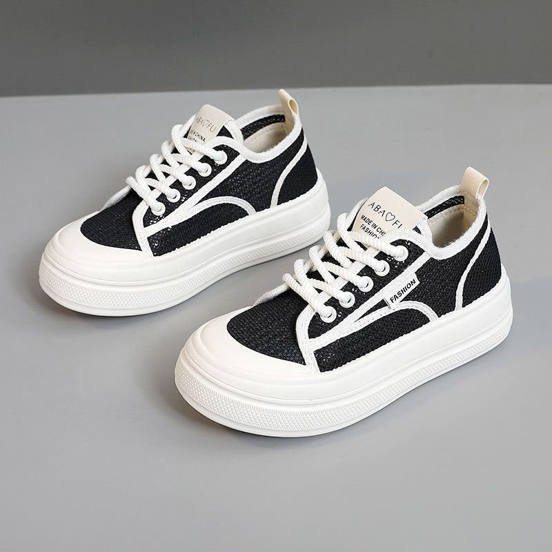 Damen modische Sneakers mit atmungsaktivem Obermaterial und dämpfender Laufsohle EB