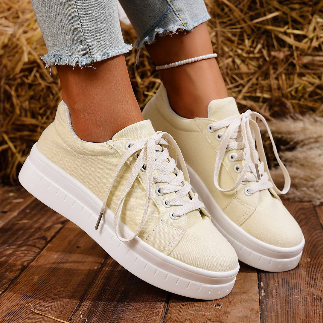 Damen Sneakers mit platten Sohlen EB
