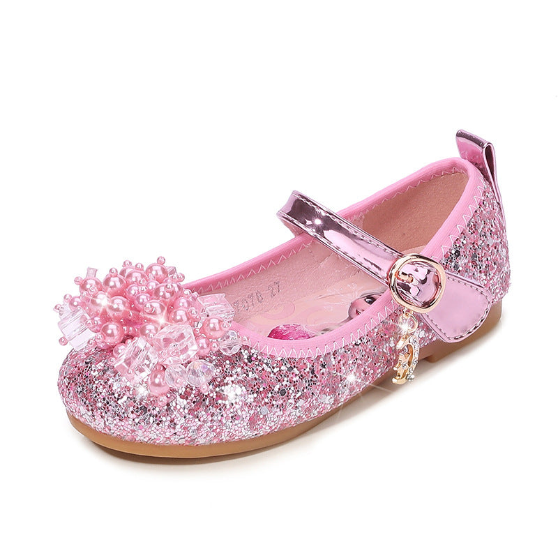 Mädchen Ballerina Schuhe mit funkelnden Perlenapplikationen EB