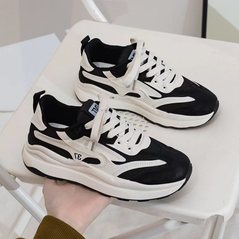 Damen Sportliche Chunky Sneakers mit atmungsaktiver Mesh-Oberfläche und gepolsterter Sohle EB