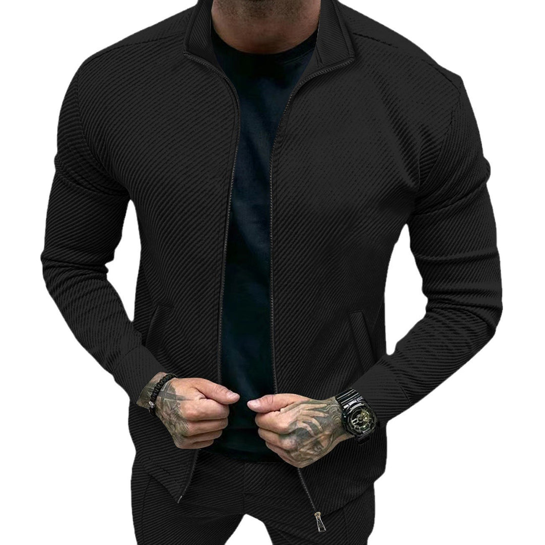 Herren sportliche Jacke mit strukturiertem Design EB