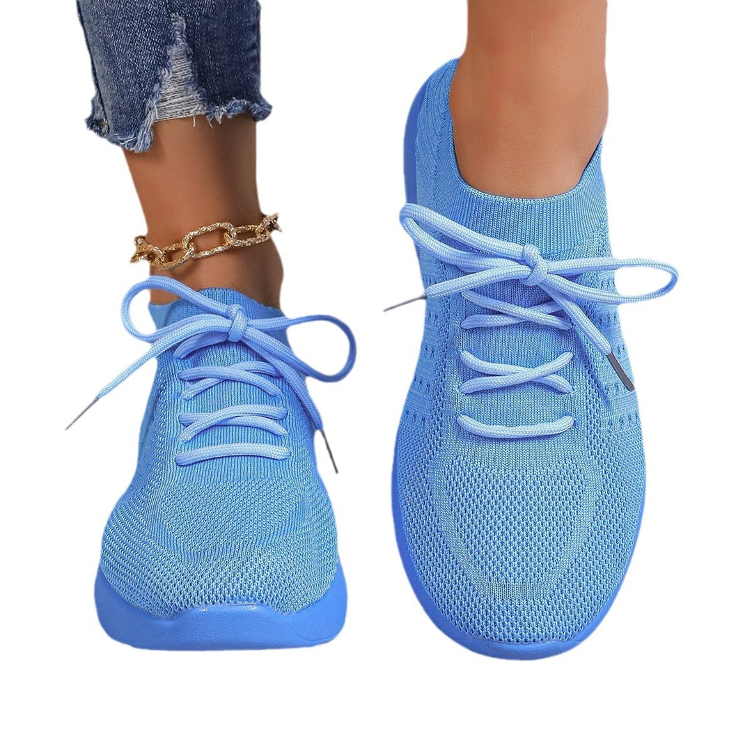 Damen atmungsaktive Slip-On Sportschuhe mit flexiblem Obermaterial EB