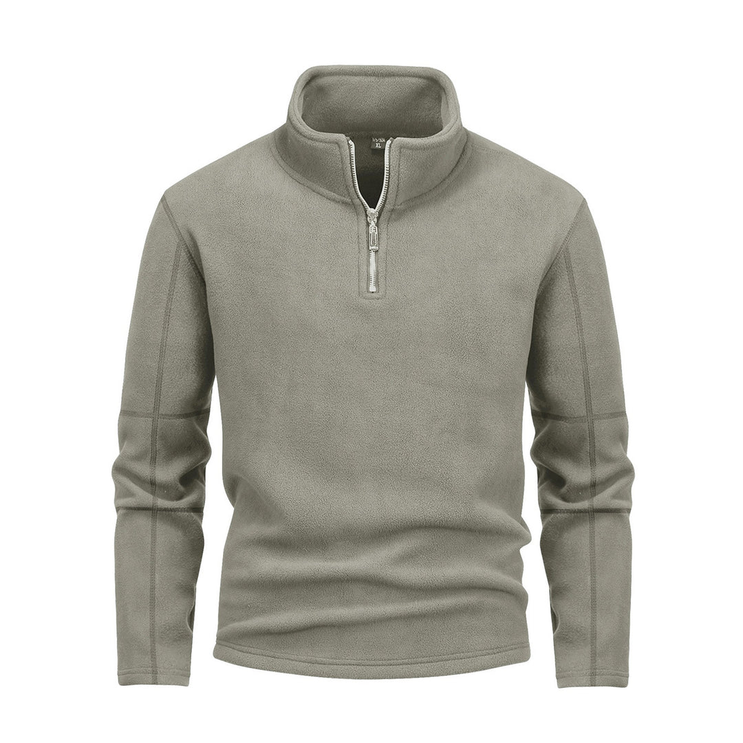 Herren nan Fleece-Halbzip-Pullover mit Stehkragen und flauschiger Mikrofleece-Qualität EB