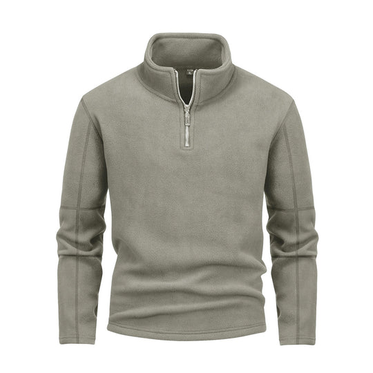 Herren nan Fleece-Halbzip-Pullover mit Stehkragen und flauschiger Mikrofleece-Qualität EB