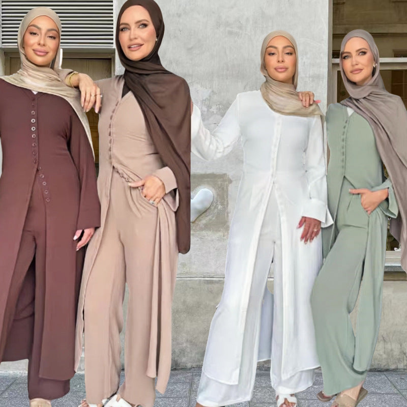 Damen Jumpsuit mit elegantem Knopfdesign und weitem Bein EB