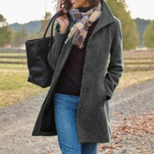 Damen modischer Wollmantel EB