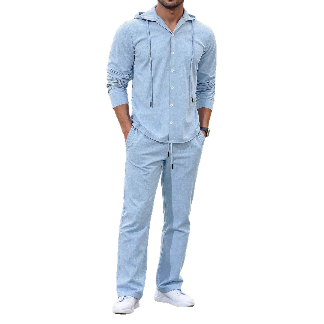 Herren lässiges Kapuzenshirt mit praktischen Taschen und Jogginghose EB