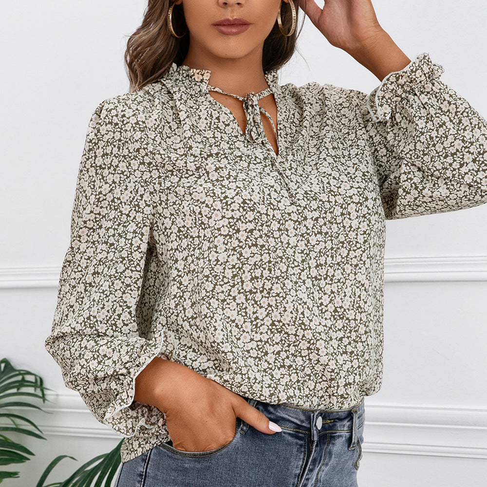 Damen Bluse mit Blumenmuster EB