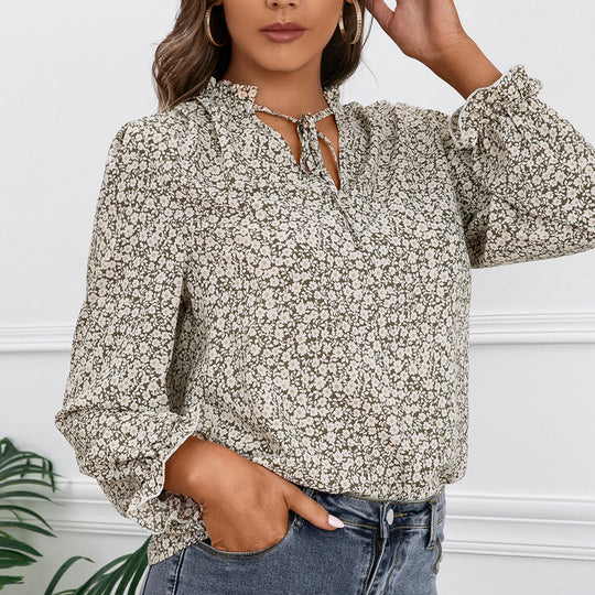 Damen Bluse mit Blumenmuster EB