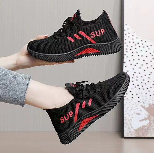 Damen Atmungsaktive Freizeitsneaker mit rutschfester Sohle und elastischem Obermaterial EB